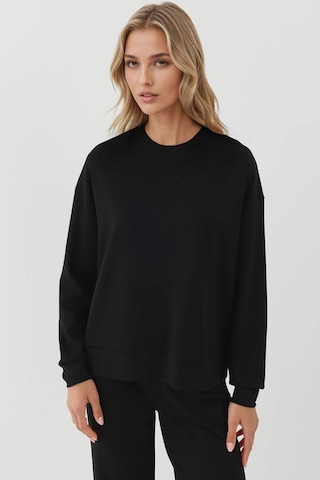 Hiccup Modal Dokunuşlu Basic Sweatshirt Siyah