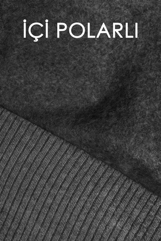 Erkek Paçası Ve Beli Lastikli Üç İplik Şardonlu Eşofman Altı 0341 Siyah Siyah