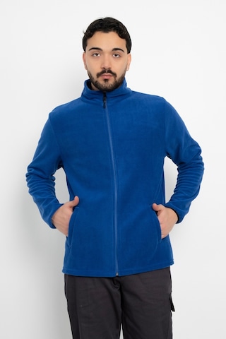 Dasüniforma Unisex Anti-pilling Tüylenme Yapmayan Standart Fit Tam Fermuarlı Soğuk Geçirmez Polar Hırka Mavi