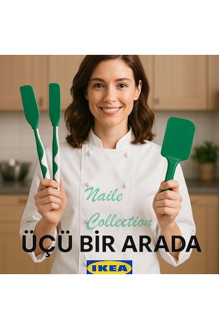 Ikea Spatula 3 Lü Set Yeşil Yeşil