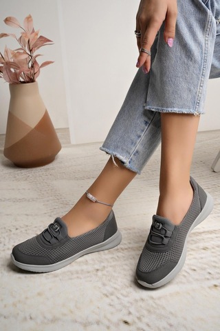 Nesilshoes Nesil Shoes Bsea 575 Füme Memory Foam Kadın Yürüyüş Ayakkabısı