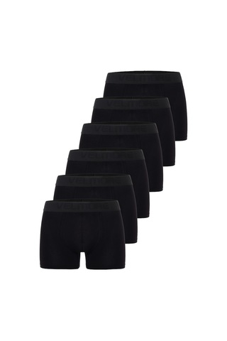 Velmore Erkek Boxer 6 Lı Premium Kutu Pamuklu Likralı Beden S - 5xl Siyah