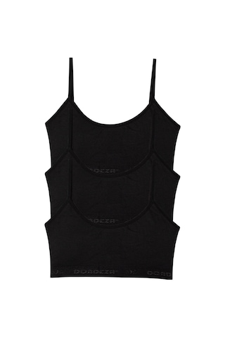 Genç Kız Pedli 3'lü Ip Askı Düz Ilk Sütyen Büstiyer Siyah 11