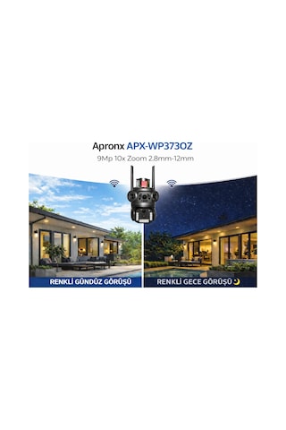 Apx-wp373oz 9mp 10x Zoom 2.8mm-12mm İki Kamera Wifi Ptz 11.03.01.001400