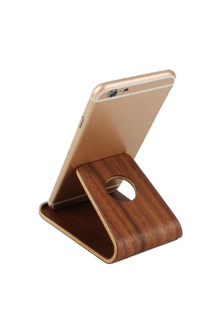 Evrensel Ahşap Stand Bambu Cep Telefonu Tutucu Standı Hafif İnce Cep Telefonu Standları İphone Uyumlu Taşınabilir 1 Adet-kahverengi