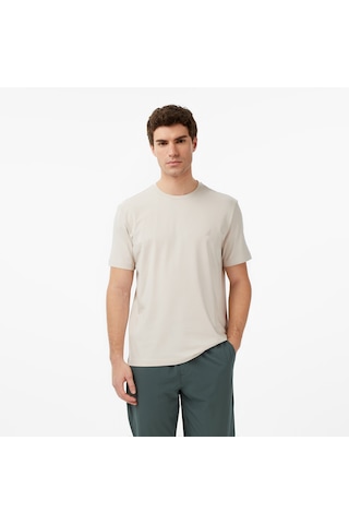 Nautica Erkek Bej Regular Fit T-shirt Düz V65361t Bej
