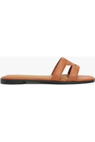 Tommy Hilfiger Th Logo Strap Mule Kahverengi