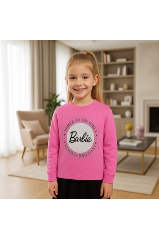 Barbie Kız Çocuk Sweatshirt Pembe