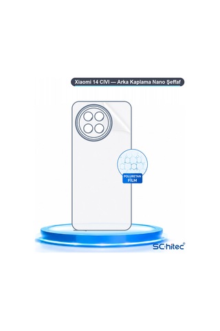 Schitec Xiaomi 14 Cıvı Uyumlu Arka Yüzey Hidrojel Koruyucu Film