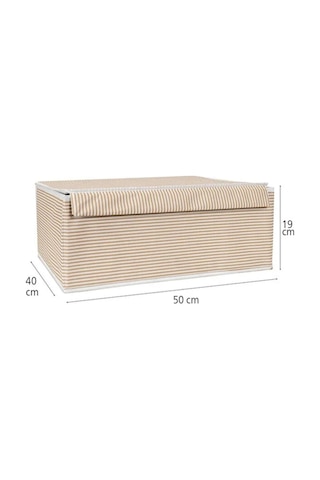 3 Adet Alas Kahverengi Çok Amaçlı Düzenleyici -kapaklı Kutu Baza Altı Uyumlu Hurç 50x40x19 Cm