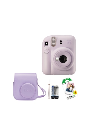 Fujifilm Instax Mini 12 Fotoğraf Makinesi + Askı + Pil + Çanta + 20'li Film