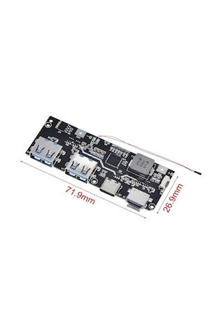 Suofeng 22.5w 5 Portlu Hızlı Şarj Powerbank Devre Kartı, Dıy Taşınabilir Şarj Modülü Gümüş