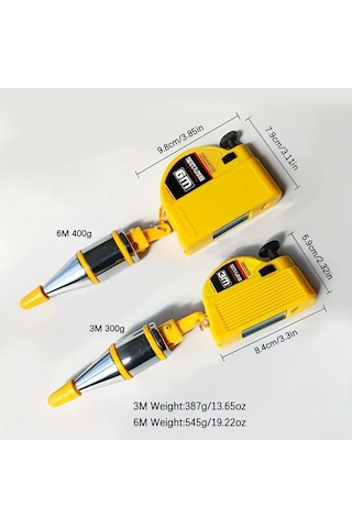 Elmpaly 1 Adet Manyetik Çekül 6 Metre/236.22 İnç Şerit Metre İnşaat Marangoz İçin