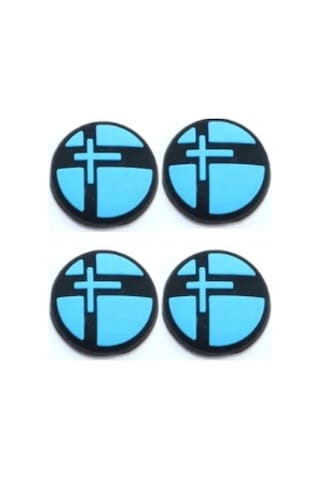 Nintendo Switch/switch Oled /switch Lite Uyumlu 3d Analog Koruyucu Silikon Splatoon Mavi