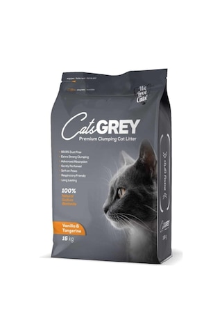 CatsGREY Premium Vanilya ve Mandalina Kokulu Tozsuz Topaklanan İn