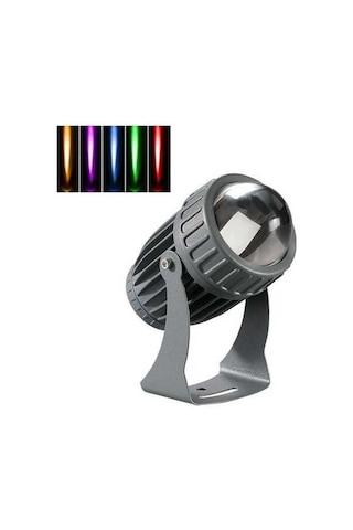 Tongxida 10w Tek Işın Led Spot Dış Mekan Su Geçirmez Aydınlatma Sütun Lambası Uzaktan Kumandalı Renk: 5'den 1'i Seç Diğer