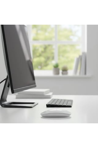 Beyaz Renkli Ergonomik Sessiz Kablosuz Mouse Usb Alıcılı, Ofis Ve Oyun İçin Konforlu Bilgisayar Fa Diğer