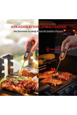Thermopro Tp15h Dijital Et Ve Gıda Termometresi - Ipx6 Su Geçirmez, 3 Saniyede Hızlı Ölçüm