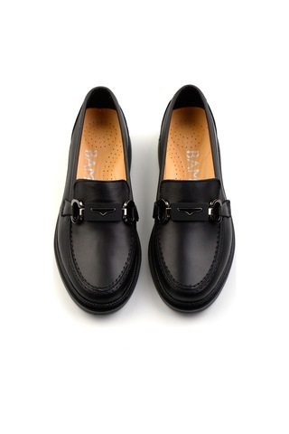 Siyah Hakiki Deri Kadın Casual Ayakkabı K01300400503 Siyah