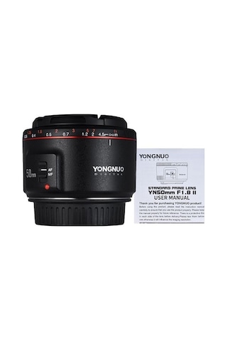 Yongnuo 50MM F1.8 II Canon Uyumlu Otofokus Prime Lens Siyah