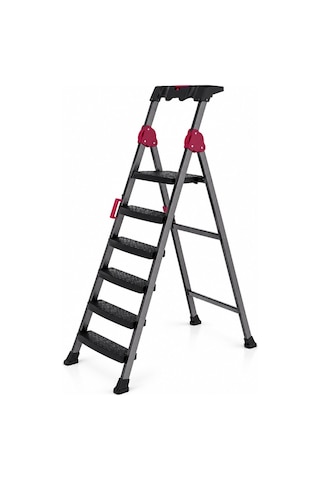 Lorenzo Metal Merdiven 5+1 Basamak 150kg Taşıma Kapasitesi 6+1