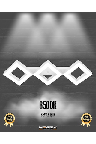 Amigo Beyaz Kasa, Beyaz Işık Modern Plafonyer Led Avize Beyaz