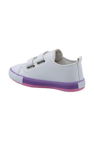 Khayt Free Kids Unisex Cırtlı Hafif Çocuk Spor Ayakkabı Beyaz - Pembe