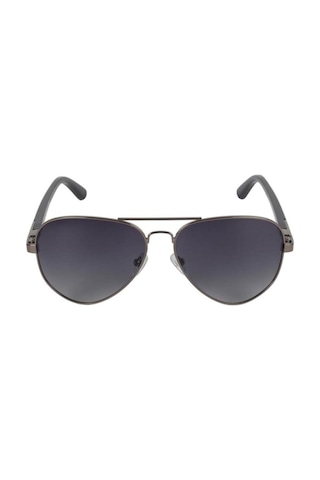 Flirt Fl 795 430p 59 Polarize Erkek Pilot Gri Metal Güneş Gözlüğü Gri