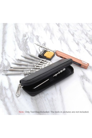 Yifomall Ts100 Elektrikli Kaynak Demiri Taşıma Çantası - Pu Deri, Sıfırlama Fermuarı, Su Geçirmez, Uyumlu Uçlar Ve Kolu İçin