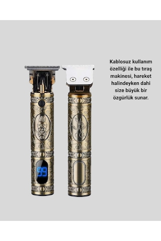 Kablosuz - 470 - Şarjlı Profesyonel Tıraş Makinesi 1800 Mah - Glblseme - Lityum Pil