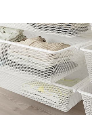 Ikea Boaxel Tel Sepet, Beyaz, 80x40x15 Cm