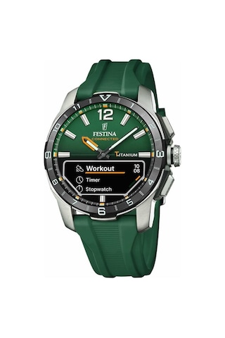 Festına F23000/2 Connected D Green Erkek Kol Saati Gri - Siyah