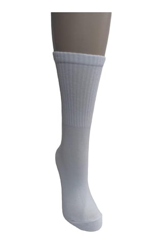 PAMUKLU SOKET KADIN SPOR ÇORABI - BEYAZ Beyaz