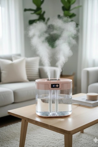 Blic Bhw-13 Pembe Digital Çift Sprey Hava Nemlendirici 1.5 Litre Kapasiteli, Ultrasonik Soğuk Buhar