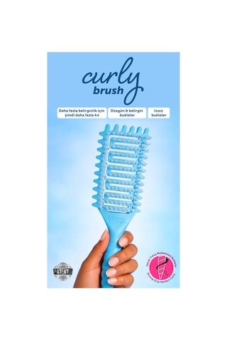 Proco Beauty Proco Beauty Pro Curlybrush - Mavi - Kıvırcık Saçlar İçin Bukle Belirginleştirici Saç Fırçası