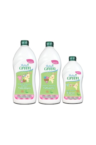 Baby's Green Kokusuz Çamaşır Deterjanı 750 ML + Yumuşatıcı 750 ML + Biberon Emzik Temizleyicisi 500 ML