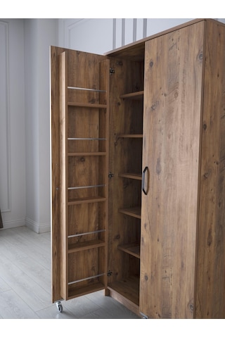 Çok Amaçlı 2 Kapaklı Mutfak Erzak Kiler Dolap 86 x 52 x 180 CM