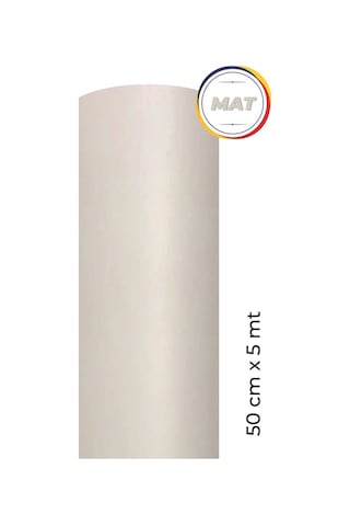 Mat Beyaz Kendinden Yapışkanlı Kaplama Folyosu 50 Cm X 5 Mt