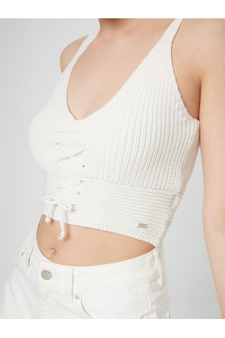 LOFT Crop Kadın Atlet Lf2032012 Q1.v1 Ekru