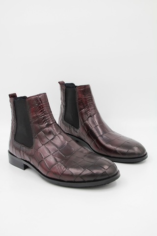 Luciano Bellini Bj3001 Reptil Erkek Klasik Bot - Bordo-bordo Bordo
