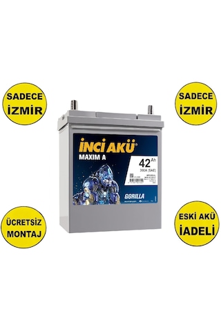 İnci Maxim A Gorilla 42 Ah 360 Sae Akü-yerinde Montaj