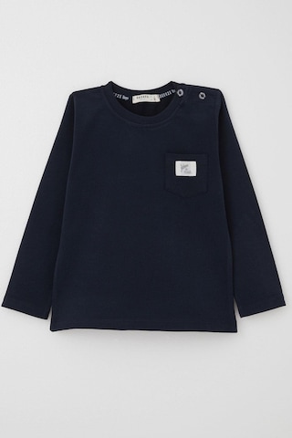 Breeze Erkek Bebek Uzun Kollu Tişört Cep Detaylı Cool Yazı Armalı 9 Ay-3 Yaş, Lacivert Lacivert
