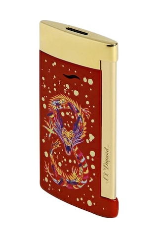 S.t. Dupont Slim 7 Burgundy Dragon Gold Puro Çakmağı 27776