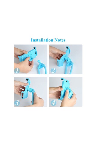 Maiyame Mobil Telefon Tutucu Boylu Boyun Taşıma Tipi Esnek Eğilebilir 360 Derece Döner Plastik Mavi Ev Ofis Kullanıma Uygun El Serbestleştirici