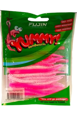 Fujin Yummy Sandworm 7cm Lrf Silikonu Pinkyeel Fujin Yummy Sandworm 7cm Lrf Silikonu Pinkyeel
