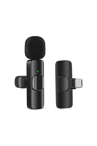 Type-c Girişli Telefon Uyumlu Kablosuz Mikrofon Bluetooth Röporta