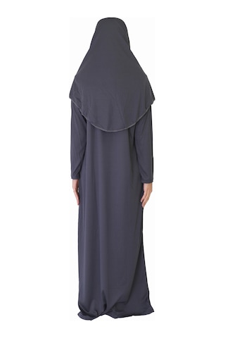 Zehranaz Namaz Elbisesi Antrasit Gri Fermuarlı Namaz Elbisesi Antrasit - Gri