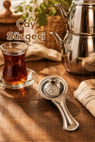 Porsima Paslanmaz Çelik Çay Süzgeci - 12cm