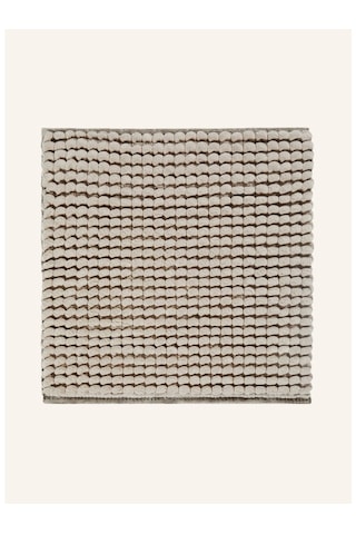 Axel Banyo Paspası 60x60 Cm, Kare, Yumuşak, El Yapımı, Kaymaz Tabanlı Bej