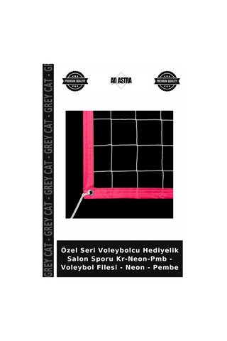 Özel Seri Voleybolcu Hediyelik Salon Sporu Kr-neon-pmb - Voleybol Filesi - Neon - Pembe